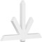 Ekena Millwork Kennewick Architectural Grade PVC Gable Bracket, 72"W x 48"H x 4"D x 6"F, 16/12 Pitch GBP072X48X0406KEN00 - alternate 1